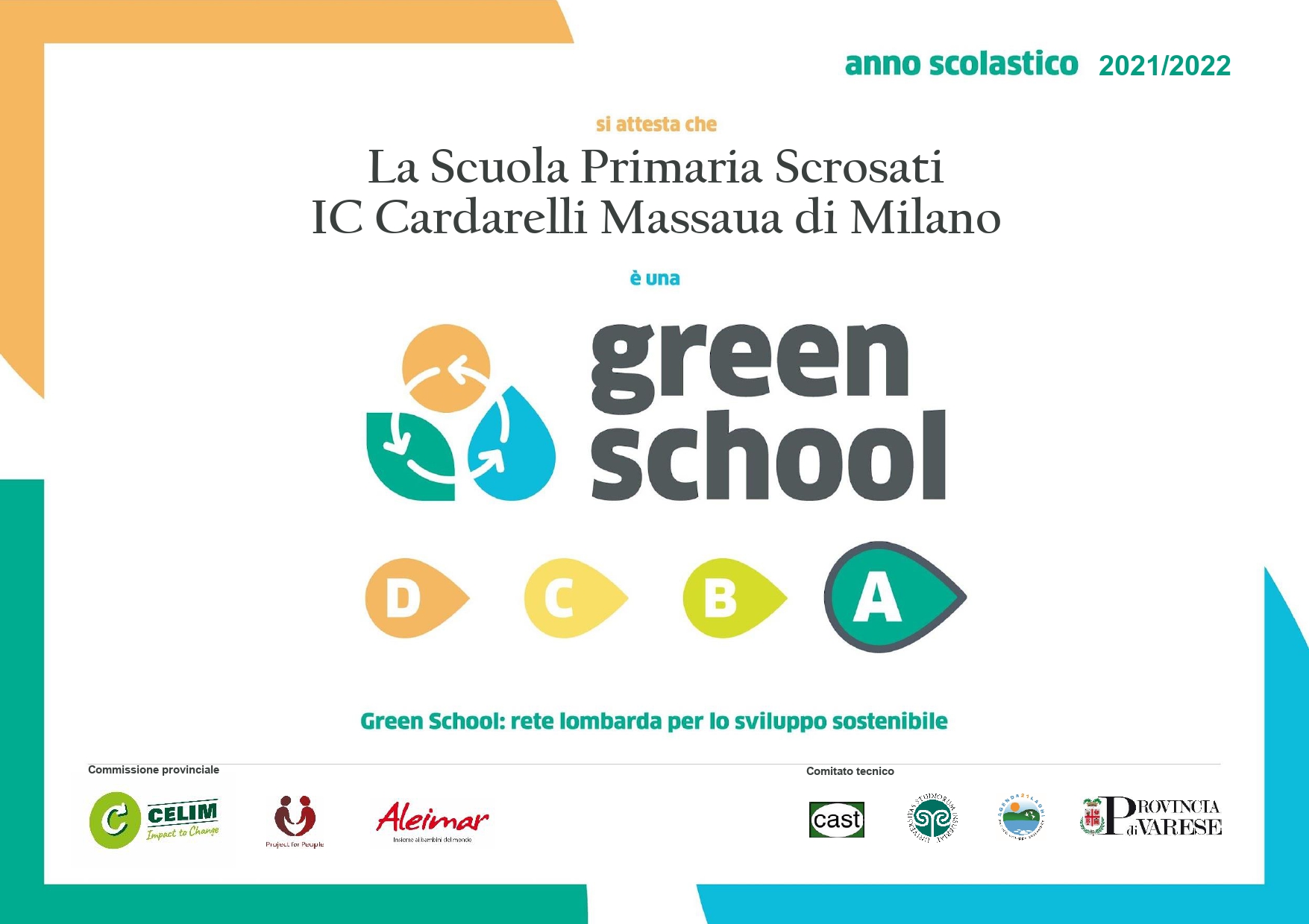 Riconoscimento Green S. Scrosati